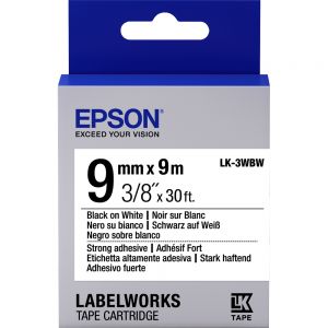 Epson Labelworks 9mm LK-3WBW Ισχυρή Κόλα